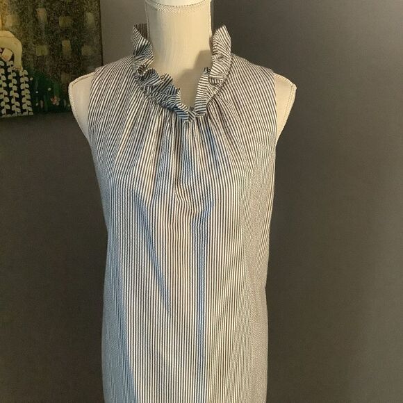 Banana Republic Striped SeerSucker Sheath Dress 👗 ☑️❤️ - Picture 2 of 7